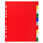 Exacompta intercalaires imprim�s num�riques pp couleurs 12 / 100e - 10 positions - a4 + - assorties vives ...