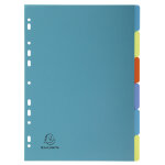Exacompta intercalaire neutre a4 en pp recycl� forever - 6 divisions avec onglets couleurs assortis