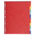 Exacompta intercalaires neutres maxi a4 + en carte lustr�e 225g - 12 divisions - assortis