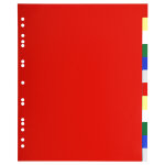 Exacompta intercalaires polypropyl�ne souple 12 positions - a4 maxi - couleurs assorties
