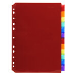 Exacompta intercalaires pp transparent couleurs avec porte tiquette a4 12 positions - couleurs assorties ...