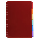Exacompta intercalaires pp transparent couleurs avec porte tiquette a4 6 positions - couleurs assorties ...
