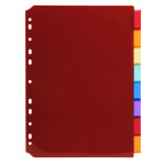 Exacompta intercalaires pp transparent couleurs avec porte tiquette a4 8 positions - couleurs assorties ...