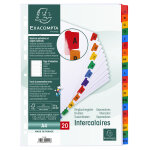 Exacompta jeu d'intercalaires alphabtique 20 positions en carte blanche 170 g, onglets mylar. format ...