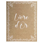 Exacompta livre d'or 100 pages tranche or - format 27x22cm - kraft - visuel