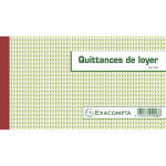 Exacompta manifold quittances de loyer 12, 5x21cm 50 feuillets tripli autocopiants