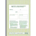 Exacompta manifold r. t. t enregistrement du temps de travail 50 feuillets dupli autocopiants