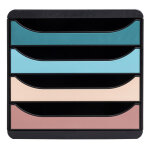 Exacompta module de classement 4 tiroirs bix box skandi - couleurs assorties