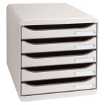 Exacompta module de classement big box 5 tiroirs - corps et tiroirs gris Exacompta module de classement big box 5 tiroirs - corps et tiroirs gris