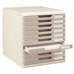 Exacompta module de classement modulo 10 tiroirs - gris