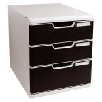 Exacompta module de classement modulo 3 tiroirs - noir