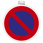 Exacompta panneau pvc adh�sif antid�rapant interdiction de stationner 30 cm - rouge
