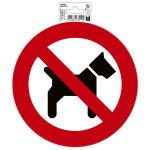 Exacompta panneau pvc adh�sif antid�rapant interdit aux chiens 20 cm - rouge