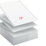 Exacompta papier listing 305 x 240 mm blanc, 2 plis autocopiants : 56 + 57g / m carton de 1000 feuilles ...
