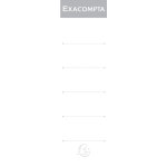 Exacompta paquet 10 �tiquettes classeur a levier dos de 70mm - blanc