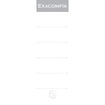 Exacompta paquet 10 �tiquettes classeur a levier dos de 80mm - blanc