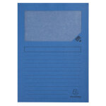 Exacompta paquet de 100 chemises � fenetre forever - 22x31cm - bleu vif