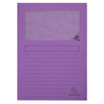 Exacompta paquet de 100 chemises � fenetre forever - 22x31cm - lilas