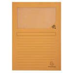 Exacompta paquet de 100 chemises � fenetre forever - 22x31cm - orange