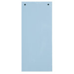 Exacompta paquet 100 fiches intercalaires horizontales unies perfor�es - 105x240mm - bleu clair