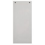 Exacompta paquet 100 fiches intercalaires horizontales unies perfor�es - 105x240mm - gris