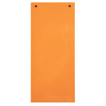 Exacompta paquet 100 fiches intercalaires horizontales unies perfor�es - 105x240mm - orange