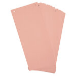 Exacompta paquet 100 fiches intercalaires horizontales unies perfor�es - 105x240mm - rose