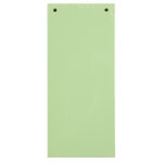 Exacompta paquet 100 fiches intercalaires horizontales unies perfor�es - 105x240mm - vert