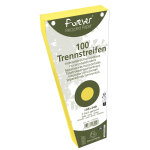 Exacompta paquet 100 fiches intercalaires trap�zo�dales unies perfor�es forever - 105x240mm - jaune