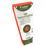 Exacompta paquet 100 fiches intercalaires trap�zo�dales unies perfor�es forever - 105x240mm - orange