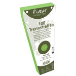 Exacompta paquet 100 fiches intercalaires trap�zo�dales unies perfor�es forever - 105x240mm - vert