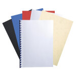 Exacompta paquet de 25 couvertures grain cuir pour reliure a4 - couleurs assorties