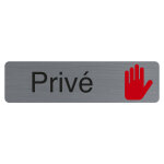 Exacompta plaque adhsive imitation aluminium priv 16, 5x4, 4 cm - gris
