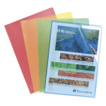 Exacompta pochettes coin a4 polypropylne grain 12 / 100 - couleurs assorties translucide - bote de ...