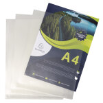 Exacompta pochette coin recycl�e a4 polypropyl�ne grain� 12 / 100e cristal - lot de 100