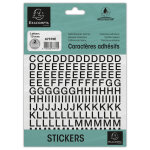 Exacompta pochette de lettres adhsives noires a - z 10 mm - noir