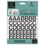 Exacompta pochette de lettres adhsives noires a - z 20 mm - noir