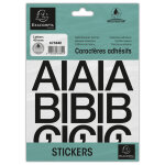 Exacompta pochette de lettres adhsives noires a - z 40 mm - noir