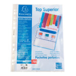 Exacompta pochettes perfor�es transparentes qualit� + a4 polypropyl�ne 7, 5 / 100e lisses cristal - lot ...