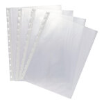 Exacompta pochettes perforées transparentes lisses a4 polypropylène 55 microns 12 trous - lot de 20 Exacompta pochettes perforées transparentes lisses a4 polypropylène 55 microns 12 trous - lot de 20