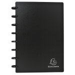 Exacompta porte - cartes de visite  anneaux et pochettes dtaclables a5 - noir
