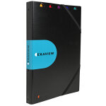 Exacompta porte vues exaview exactive a4 - polypropylne - 30pochettes - 60 vues - noir