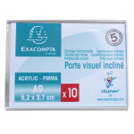 Exacompta porte carte de visite a9 - transparent - lot de 10