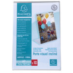 Exacompta porte carte de visite a7 - transparent - lot de 10