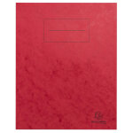 Exacompta prot�ge cahier carte lustr�e 225g - 17x22 cm - rouge