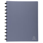 Exacompta protge - documents  anneaux et pochettes dtachables 60 vues - a4 - gris