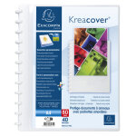 Exacompta protège - documents à anneaux et pochettes détachables kreacover 80 vues - a4 - blanc Exacompta protège - documents à anneaux et pochettes détachables kreacover 80 vues - a4 - blanc