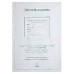 Exacompta recharge a4 pour reliures registres - 100 feuillets perforation 4 trous - blanc