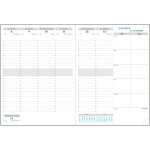 Exacompta recharge agenda de bureau horizons 27 21 x 27 cm semainier janvier � d�cembre 2026