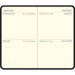 Exacompta recharge agenda de poche mini 11 - 2 jours 7, 5 x 11, 5 cm janvier � d�cembre 2026 - tranche ...